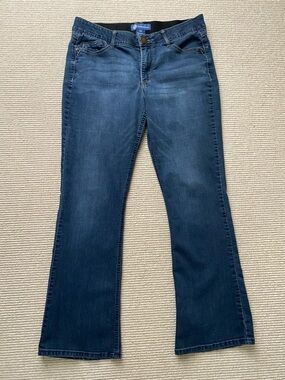 Democracy Dark Blue Boot cut Flare Jeans Ab solution Western Size 12